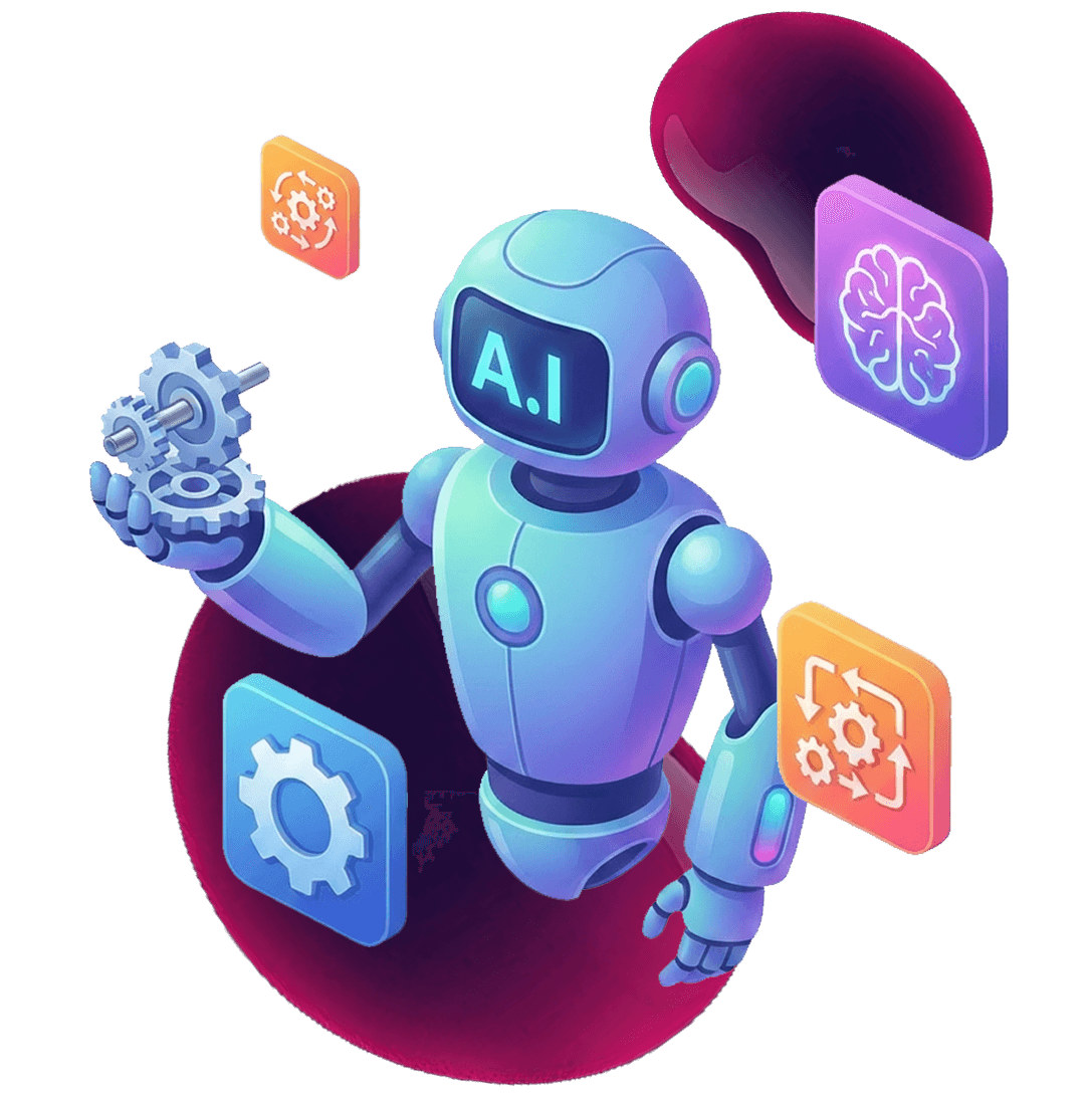 Hero illustration for AI and automation service