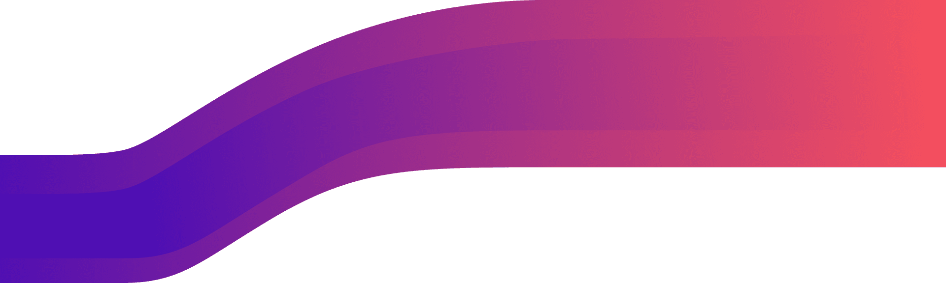 Decorative gradient wave line